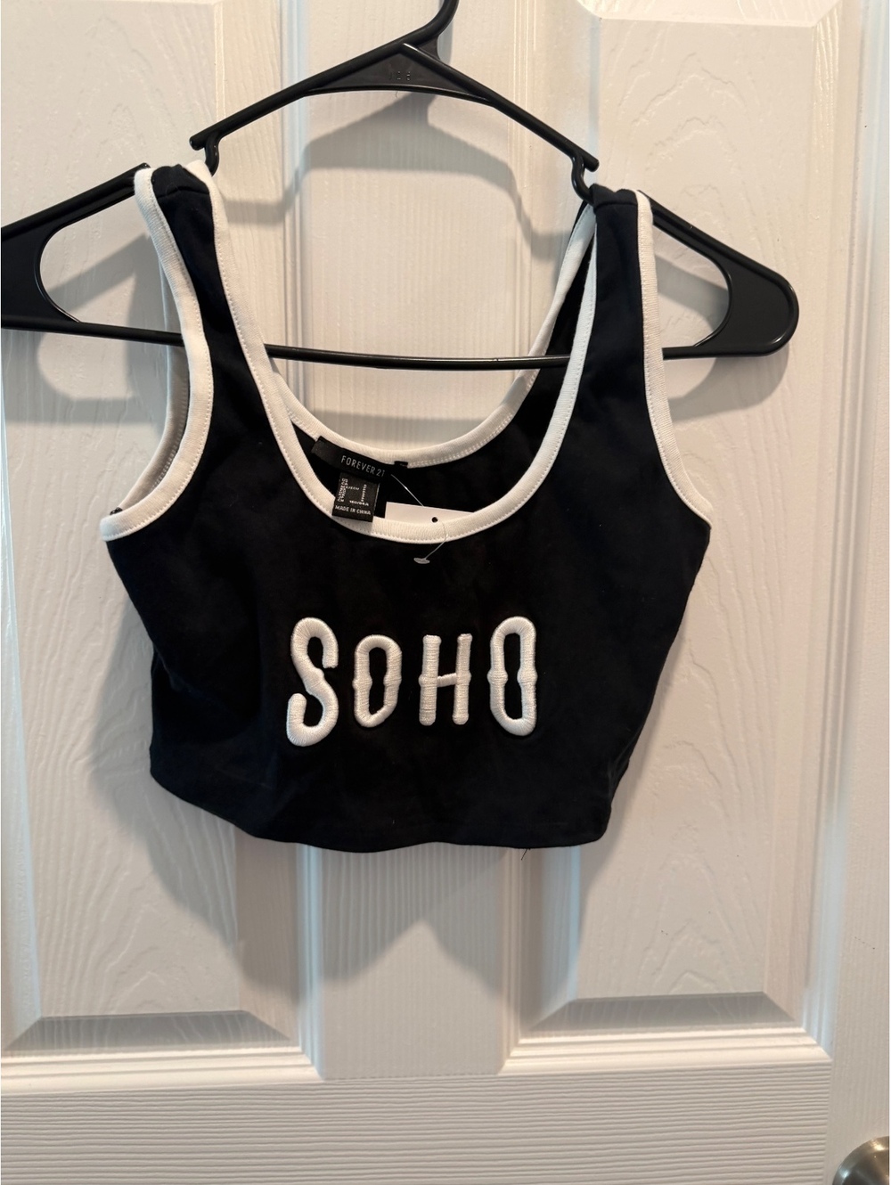 Forever 21 Soho black crop tank top